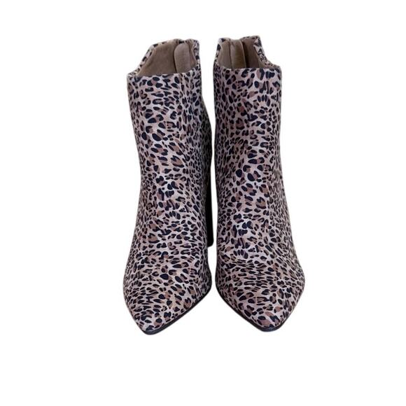 Qupid 'Roxie' High Heeled Leopard Booties Size 8.5 - Picture 3 of 8